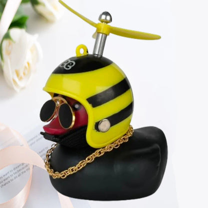 Car Broken Wind Helmet Small Yellow Duck Car Decoration