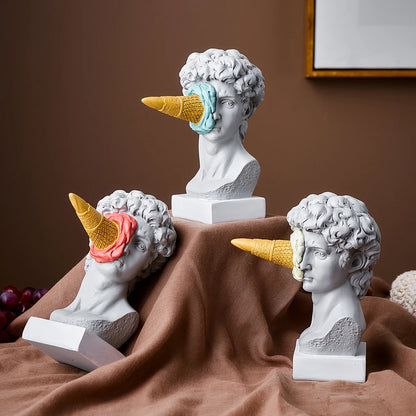 Ice Cream David Figurine Home Decor Sculpture
