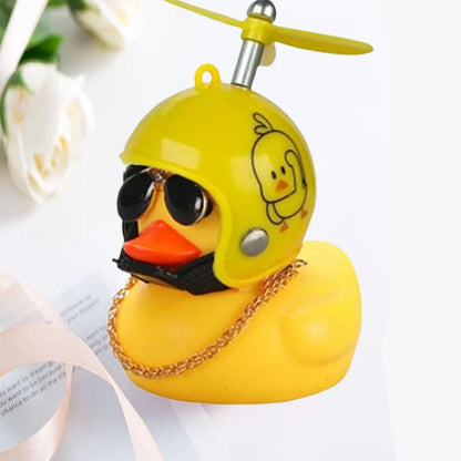 Car Broken Wind Helmet Small Yellow Duck Car Decoration