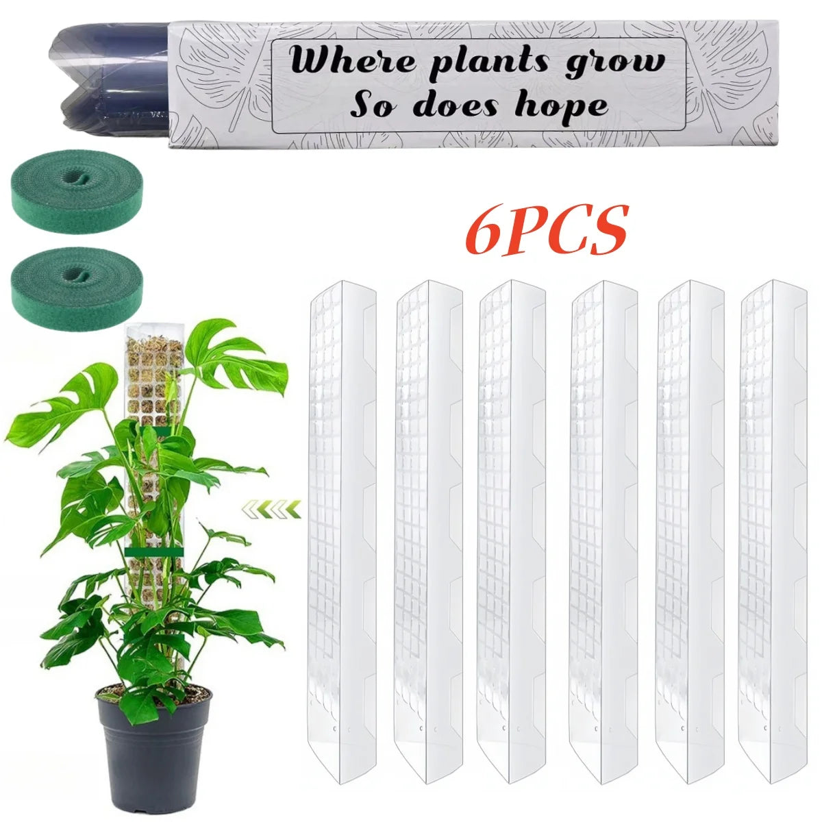 Moss Pole Plastic Plant Stand