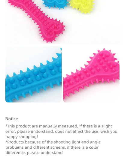 Pet Soft Rubber Bite-resistance Bone Shape Teeth Grinding Chewing Toy