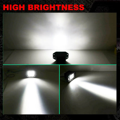 Flush Mount Work Off Road Spot Beam LED Pods Light