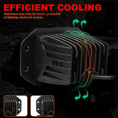 Flush Mount Work Off Road Spot Beam LED Pods Light