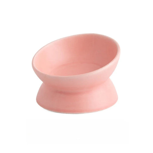 Elevated 15° Tilted Raised Food Feeding Dish Bowl
