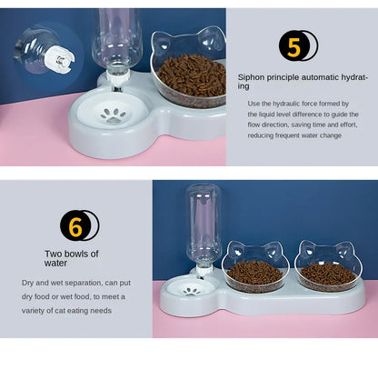 Elevated Pet Cat Feeders Durable Bowls