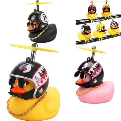 Car Broken Wind Helmet Small Yellow Duck Car Decoration