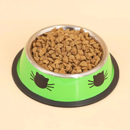 Pet Cat Dog Bowl with Non-Slip Rubber Base
