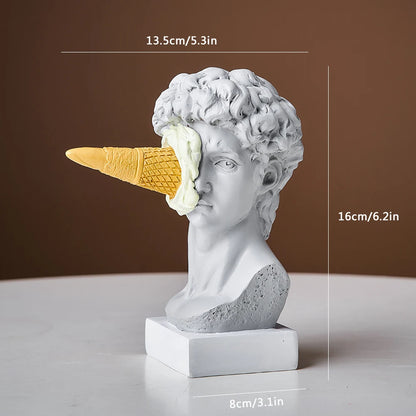 Ice Cream David Figurine Home Decor Sculpture