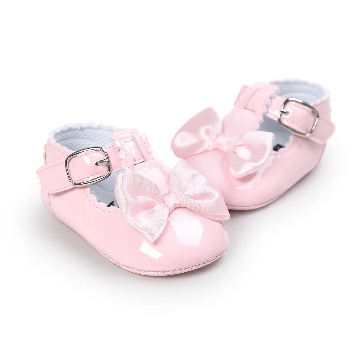 Classic Bowknot Rubber Sole Anti-slip Baby Girls Shoes