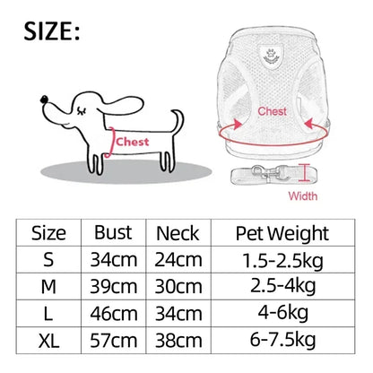 Pet Cat Harness Leash Adjustable