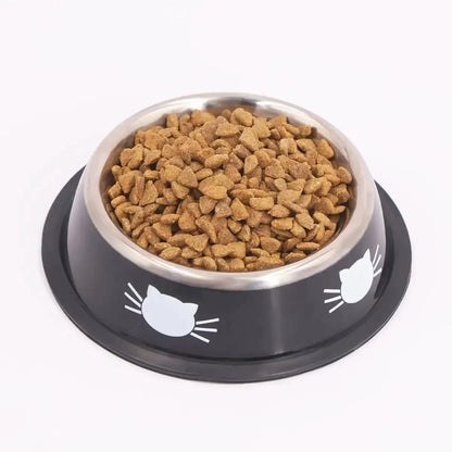 Pet Cat Dog Bowl with Non-Slip Rubber Base