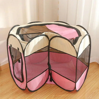 Cats and Dogs Delivery Room | Foldable Octagonal Pet Playpen Tent