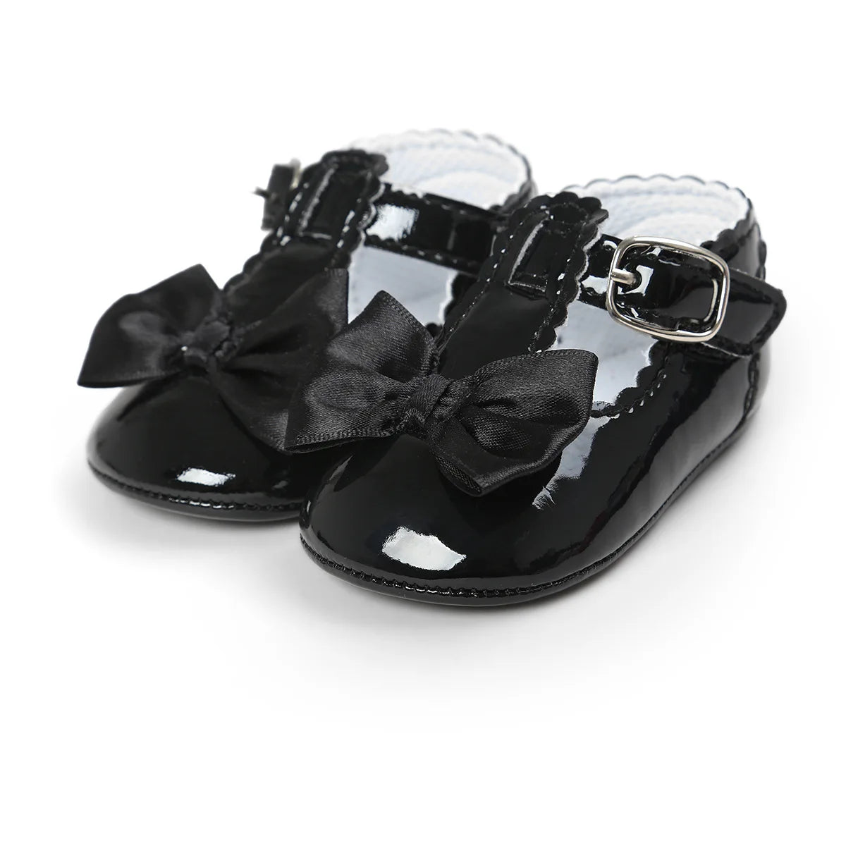 Classic Bowknot Rubber Sole Anti-slip Baby Girls Shoes