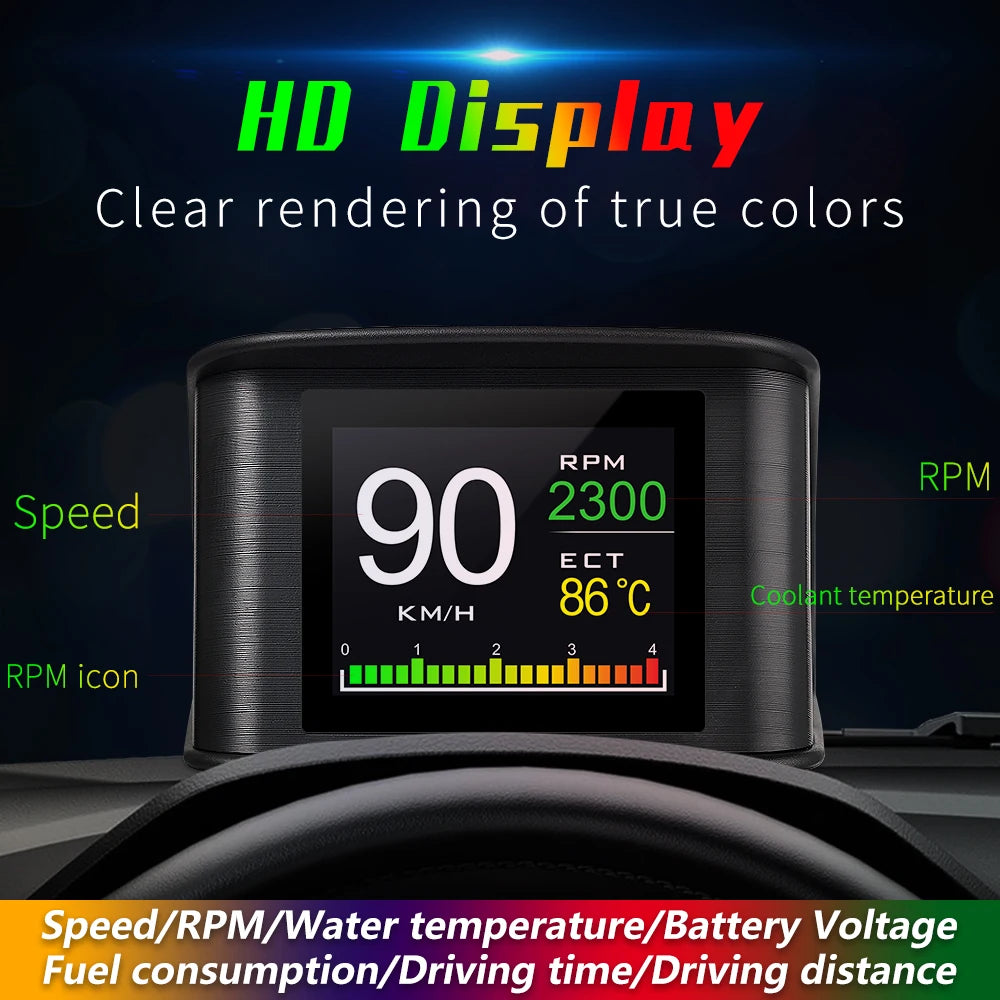 Car Head-up Display TFT LCD Digital Speedometer