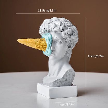Ice Cream David Figurine Home Decor Sculpture