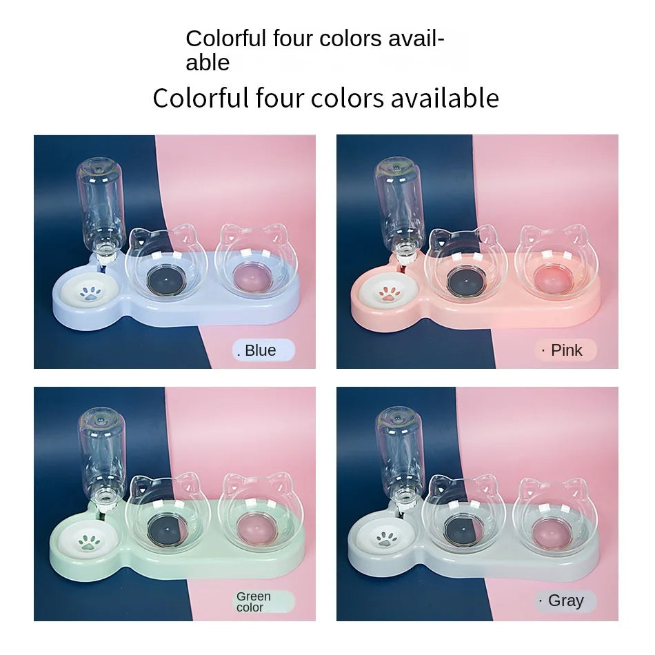 Elevated Pet Cat Feeders Durable Bowls