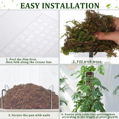 Moss Pole Plastic Plant Stand