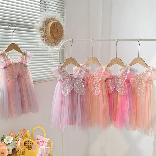 New Colorful Chiffon Baby Girl Princess Dress