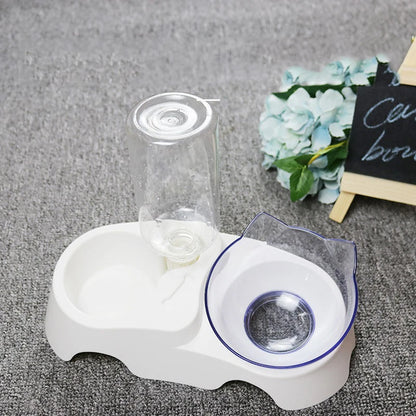 Non-Slip Double Pet Cat Bowl With Stand