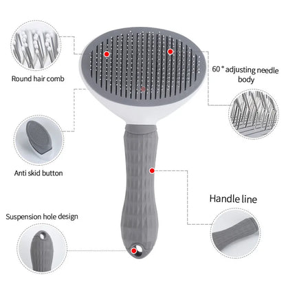 Pet Comb Stainless Steel Needle Comb Pet Dog Cleaning Brush