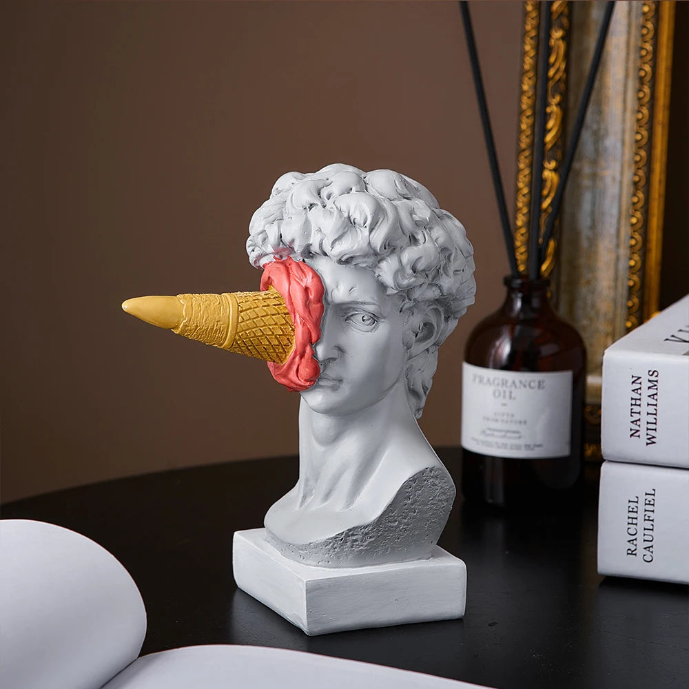Ice Cream David Figurine Home Decor Sculpture