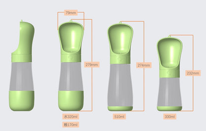2 In 1 Portable Pet Dog Water Bottle