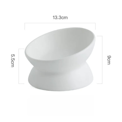 Elevated 15° Tilted Raised Food Feeding Dish Bowl