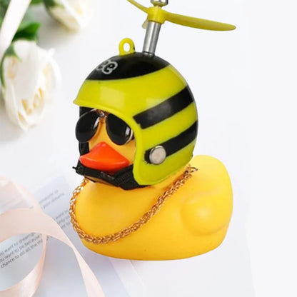 Car Broken Wind Helmet Small Yellow Duck Car Decoration