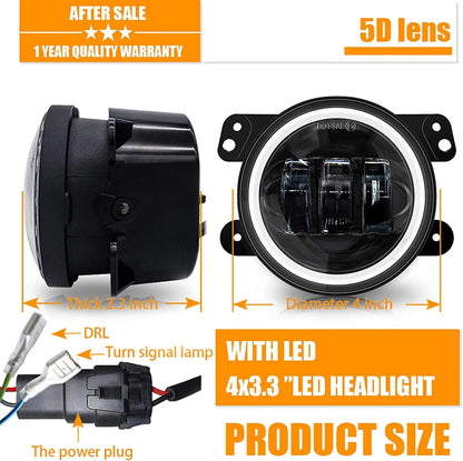 4 Inch LED Fog Lights Round Car Driving Light