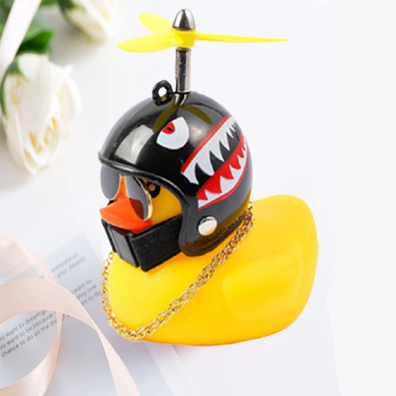 Car Broken Wind Helmet Small Yellow Duck Car Decoration
