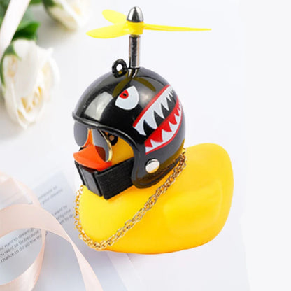 Car Broken Wind Helmet Small Yellow Duck Car Decoration