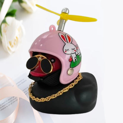 Car Broken Wind Helmet Small Yellow Duck Car Decoration