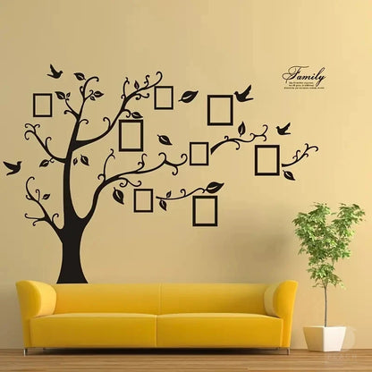 Big Size Wall Sticker,Family Tree Wall Decal With Photo Frames