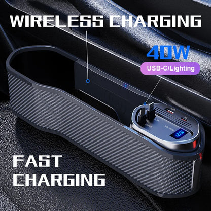 Car Supplies Wireless Charging Car Seat Gap Organizer