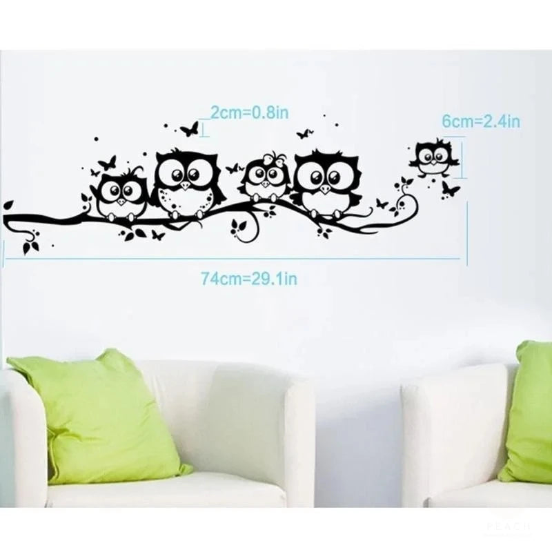 Owl Butterfly Wall Sticker Home Decor