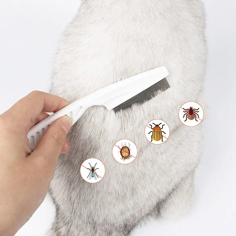 Flea Comb Dog Cat Hair Removal Brush
