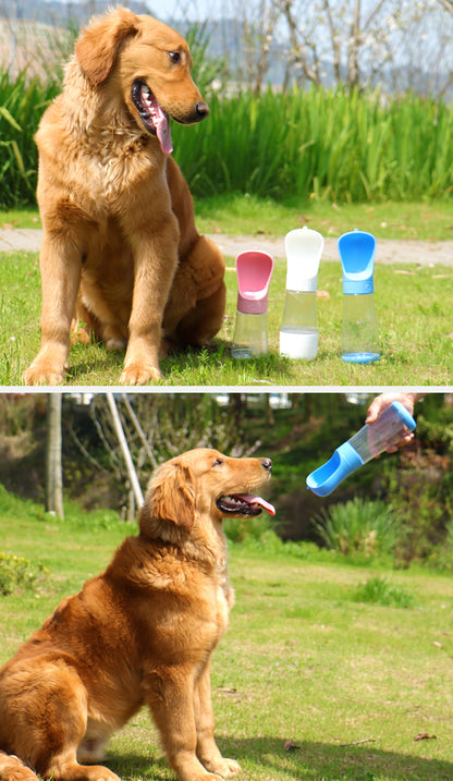 2 In 1 Portable Pet Dog Water Bottle