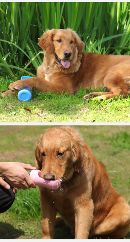 2 In 1 Portable Pet Dog Water Bottle