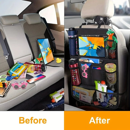 Car Back Multi Pocket Storage Bag with Tablet Holder