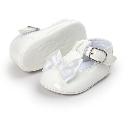 Classic Bowknot Rubber Sole Anti-slip Baby Girls Shoes