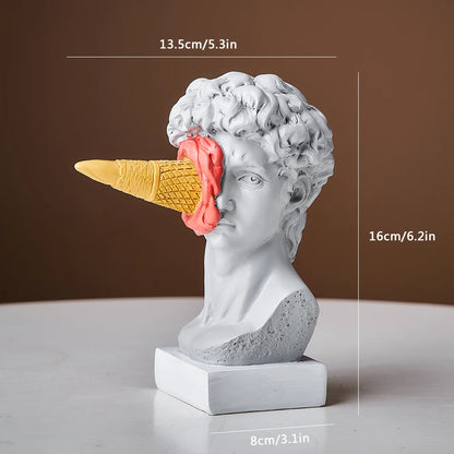 Ice Cream David Figurine Home Decor Sculpture
