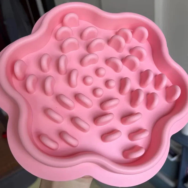 Pet Cat Dog Slow Food Bowls With Suction Cup