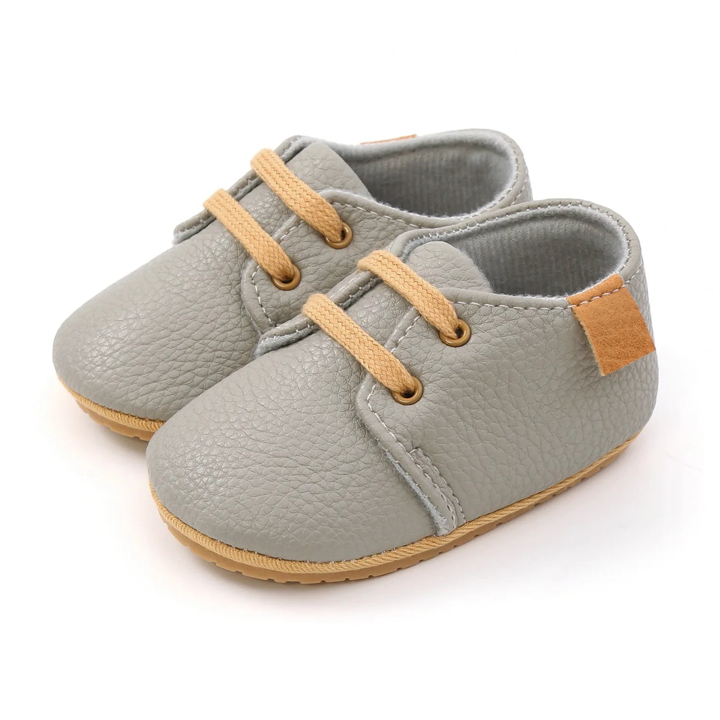 Retro Leather Rubber Sole Anti-slip First Walkers Shoes