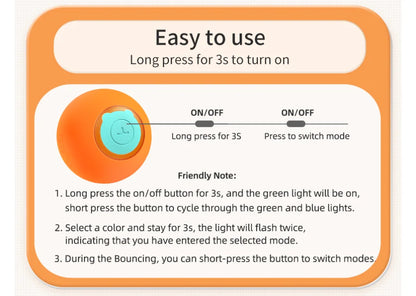 Smart Pet Cat Bouncing Automatic Rolling Ball Toy