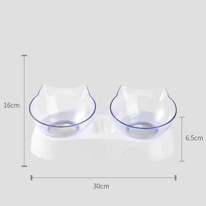 Non-Slip Double Pet Cat Bowl With Stand